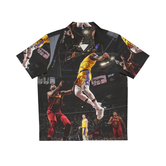 Dunk James High Hawaiian Shirt with basketball-themed tropical print