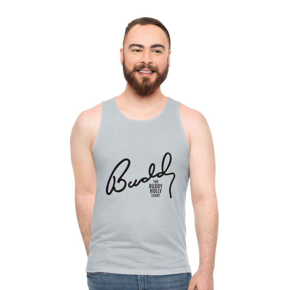 Buddy Holly Colorized Unisex Music Tank Top - men