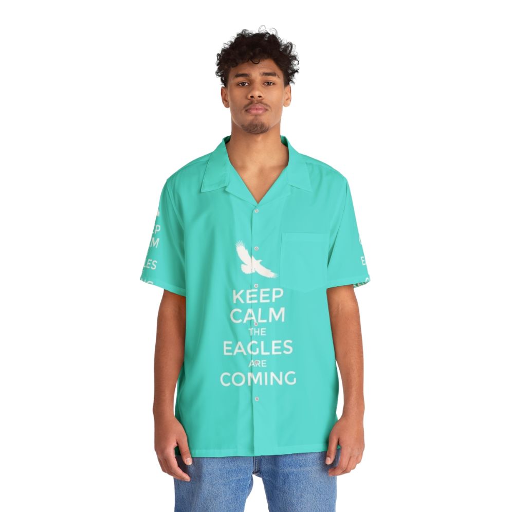 The Eagles Are Coming Hawaiian Shirt with eagles design - People Front