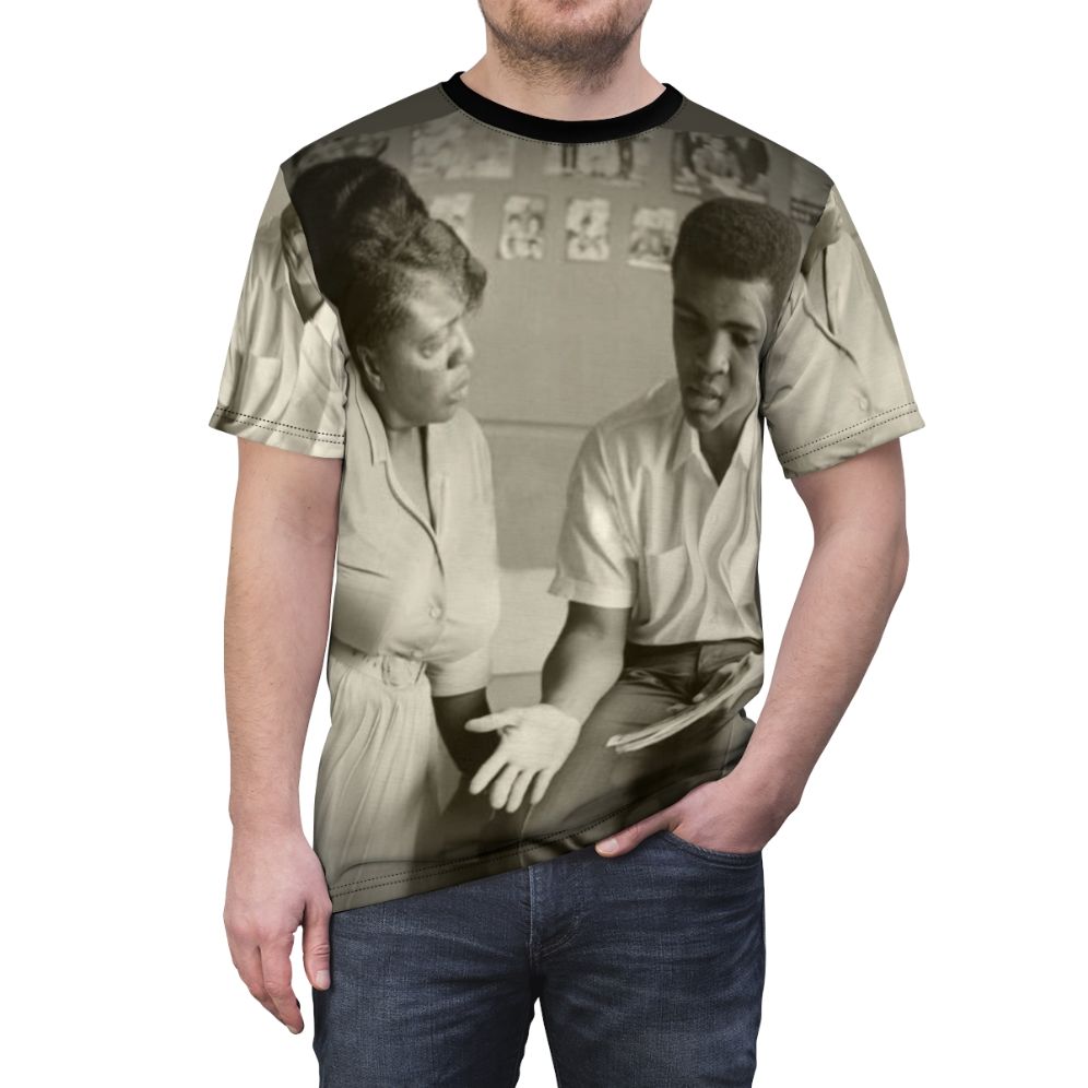 Commemorative t-shirt featuring civil rights activists Fannie Lou Hamer and Muhammad Ali - men front