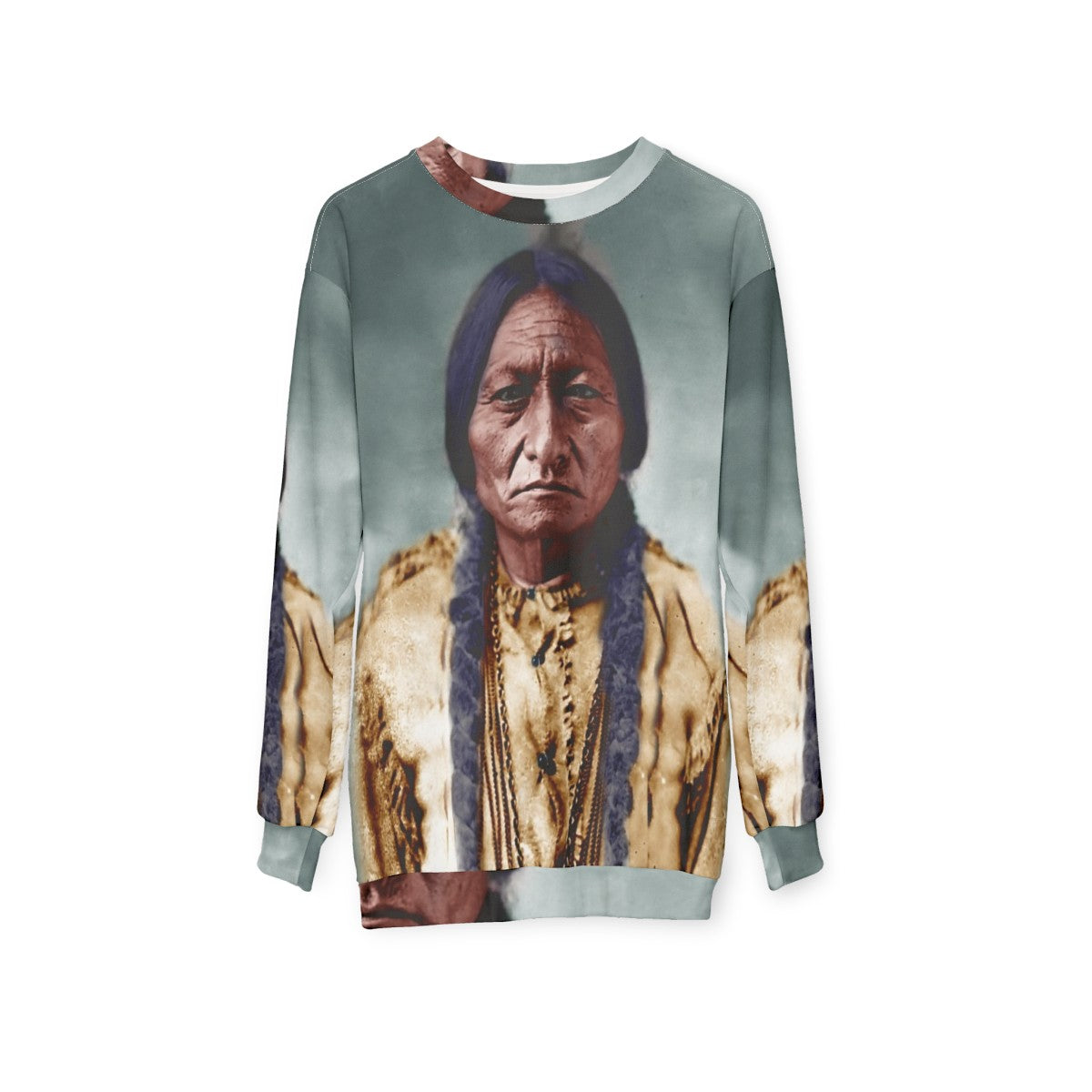 Sitting Bull Native American Sweatshirt - hanging