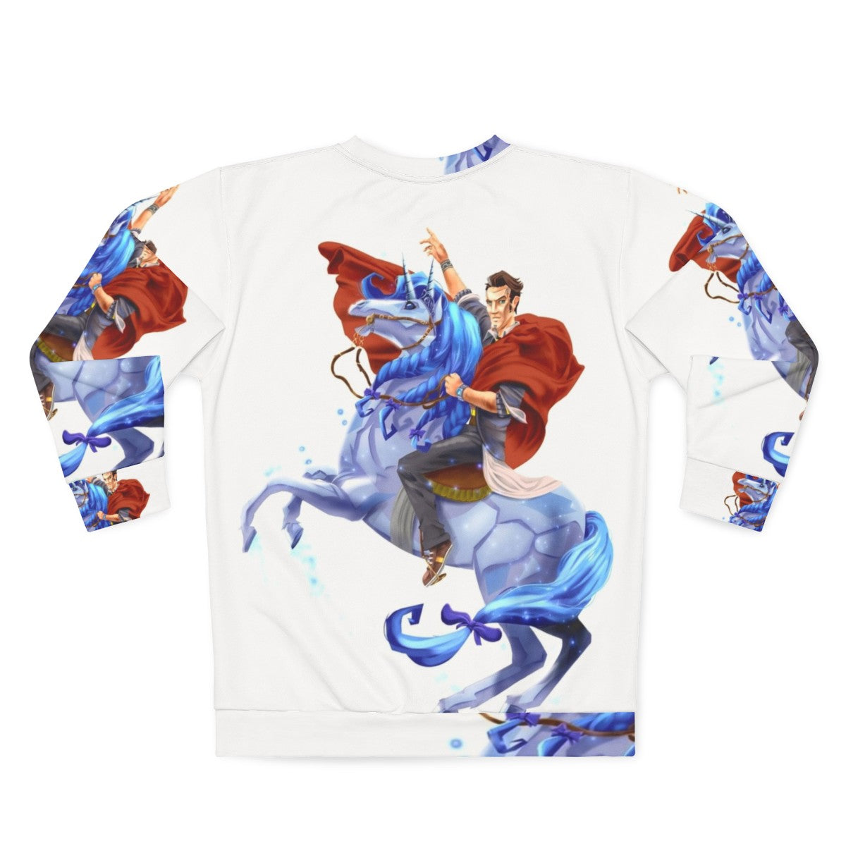 Handsome Jack Borderlands Sweatshirt with Buttstallion Design - Back