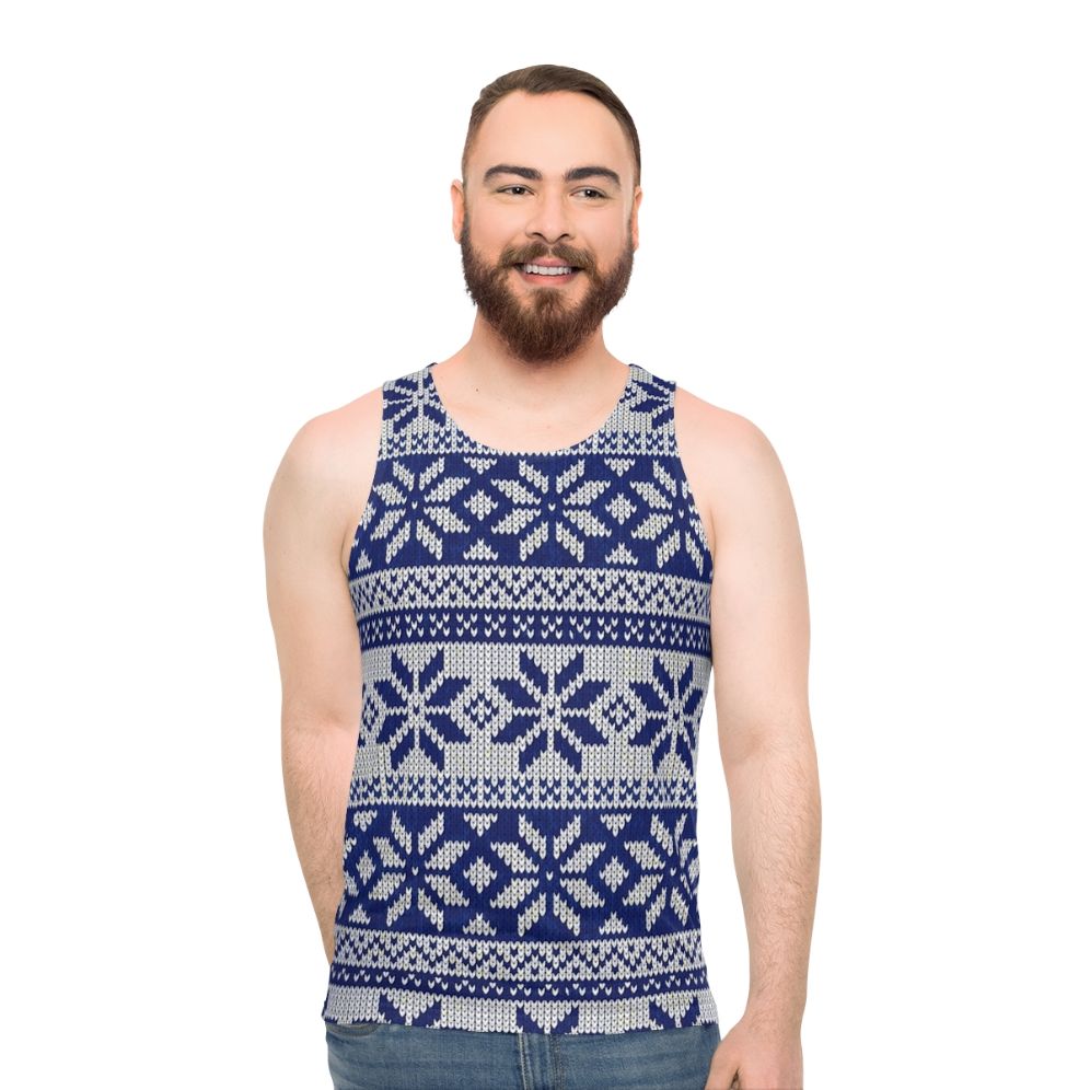 Knitted Christmas tank top - men