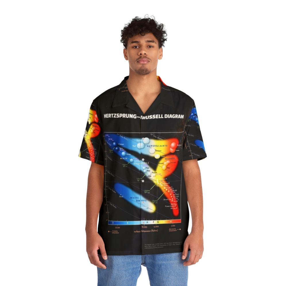 Hertzsprung Russell Diagram Hawaiian Shirt for Astrophysics Enthusiasts - People Front