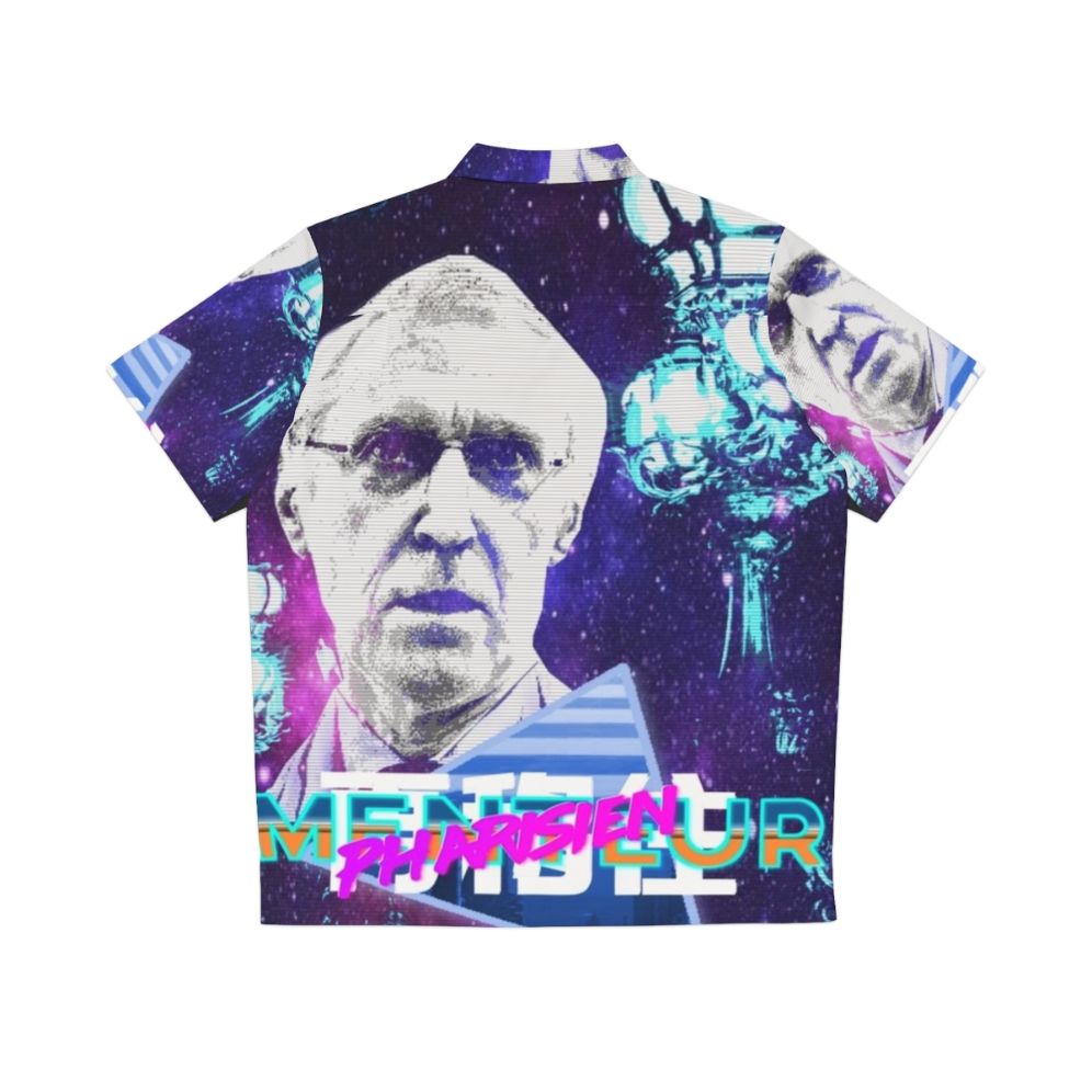 Vaporwave Hawaiian Shirt featuring Henry De Lesquen and Yugissou design - Back