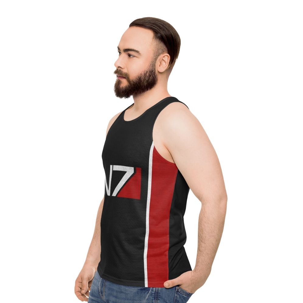 Mass Effect N7 Unisex Tank Top - men side