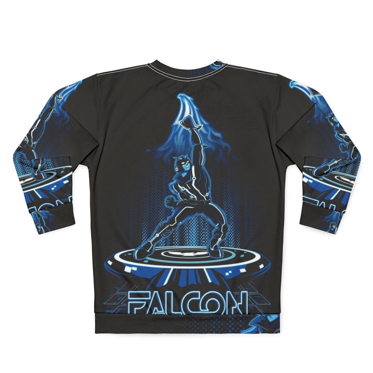 Faltron Sweatshirt featuring Tron-inspired retro gaming design - Back