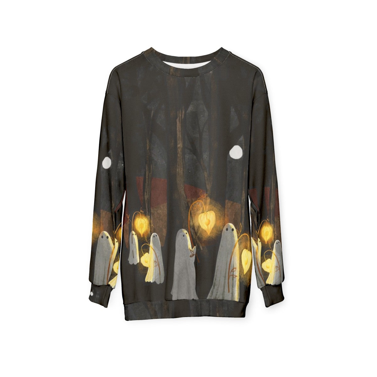 Haunted forest ghost parade sweatshirt - hanging