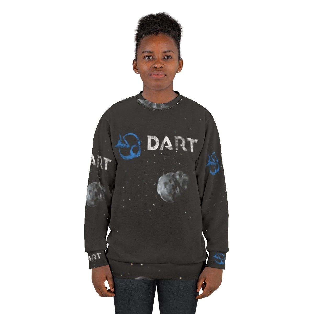 NASA DART Mission Asteroid Impact Illustration Sweatshirt - women