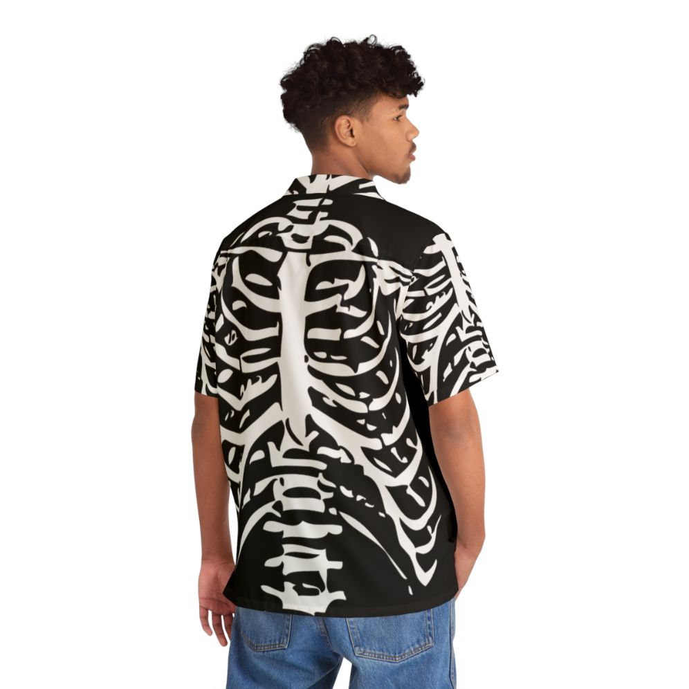 Skeleton Rib Cage Hawaiian Shirt - People Back