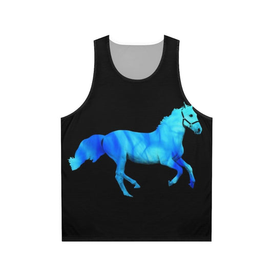 Majestic flaming horse unisex tank top