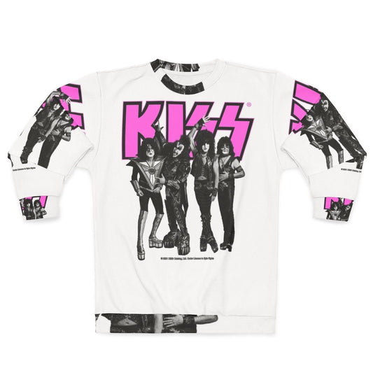 Vintage Kiss The Band Black and White Pink Sweatshirt