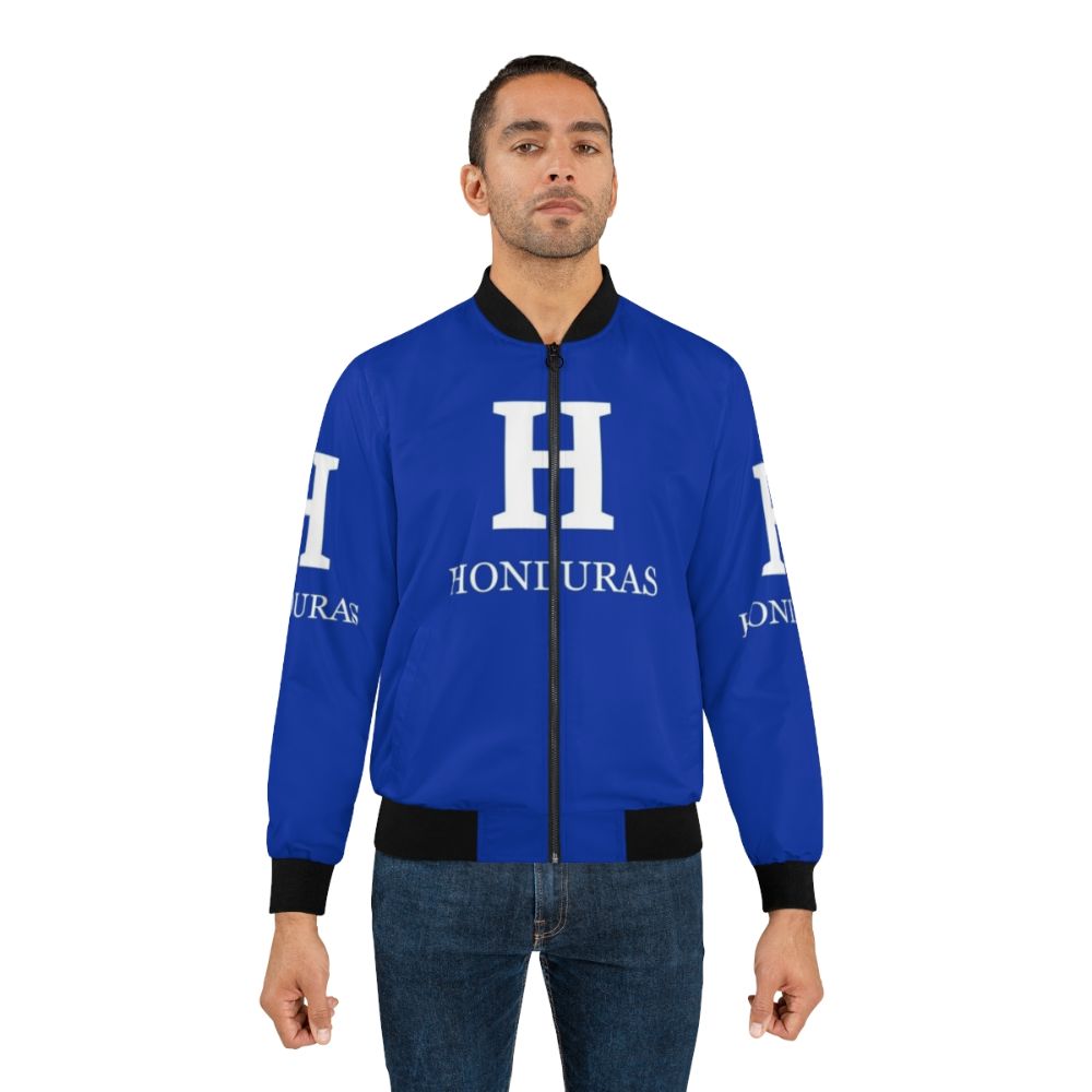 Honduras Bomber Jacket with Honduran National Team Logo and Colors - Lifestyle