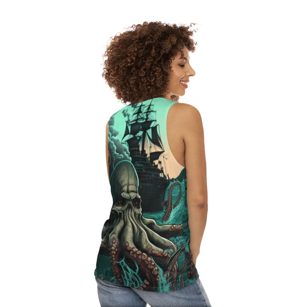 Mythical sea creatures fantasy tank top - women back