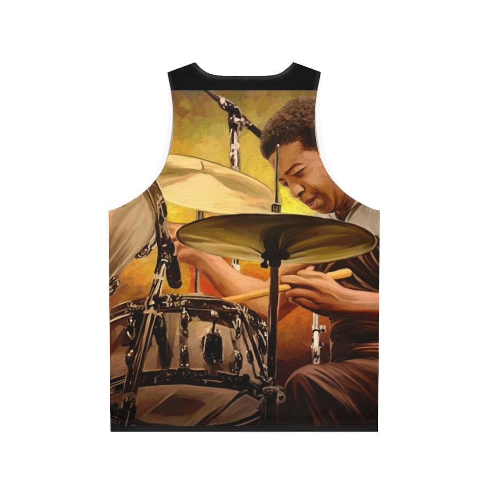 Unisex tank top honoring jazz drummer Tony Williams - Back