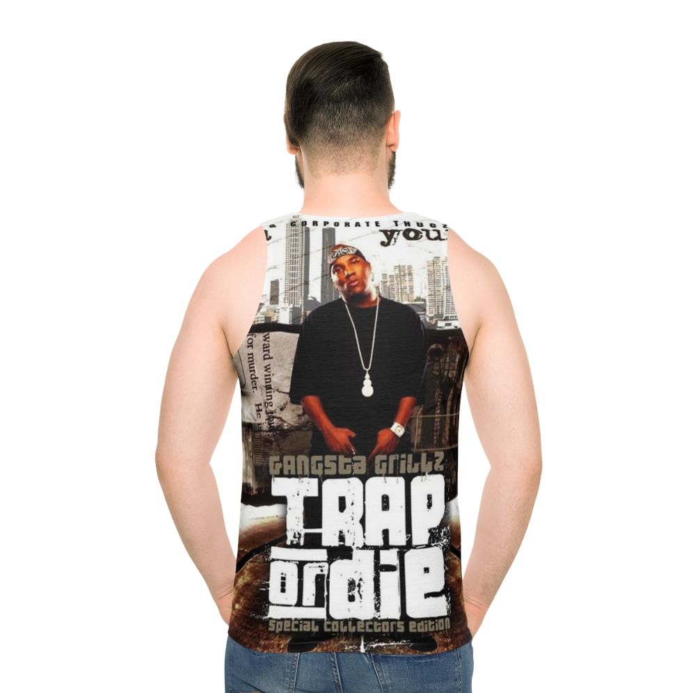 Vintage Trap Music Unisex Tank Top - men back