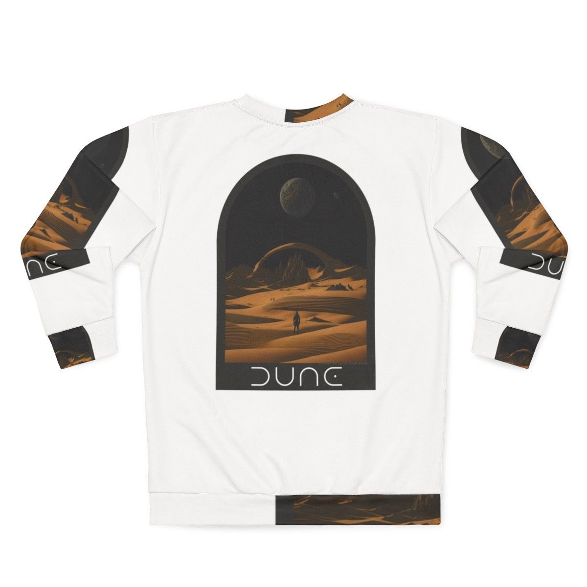 Dune-inspired sweatshirt with desert landscape design - Back