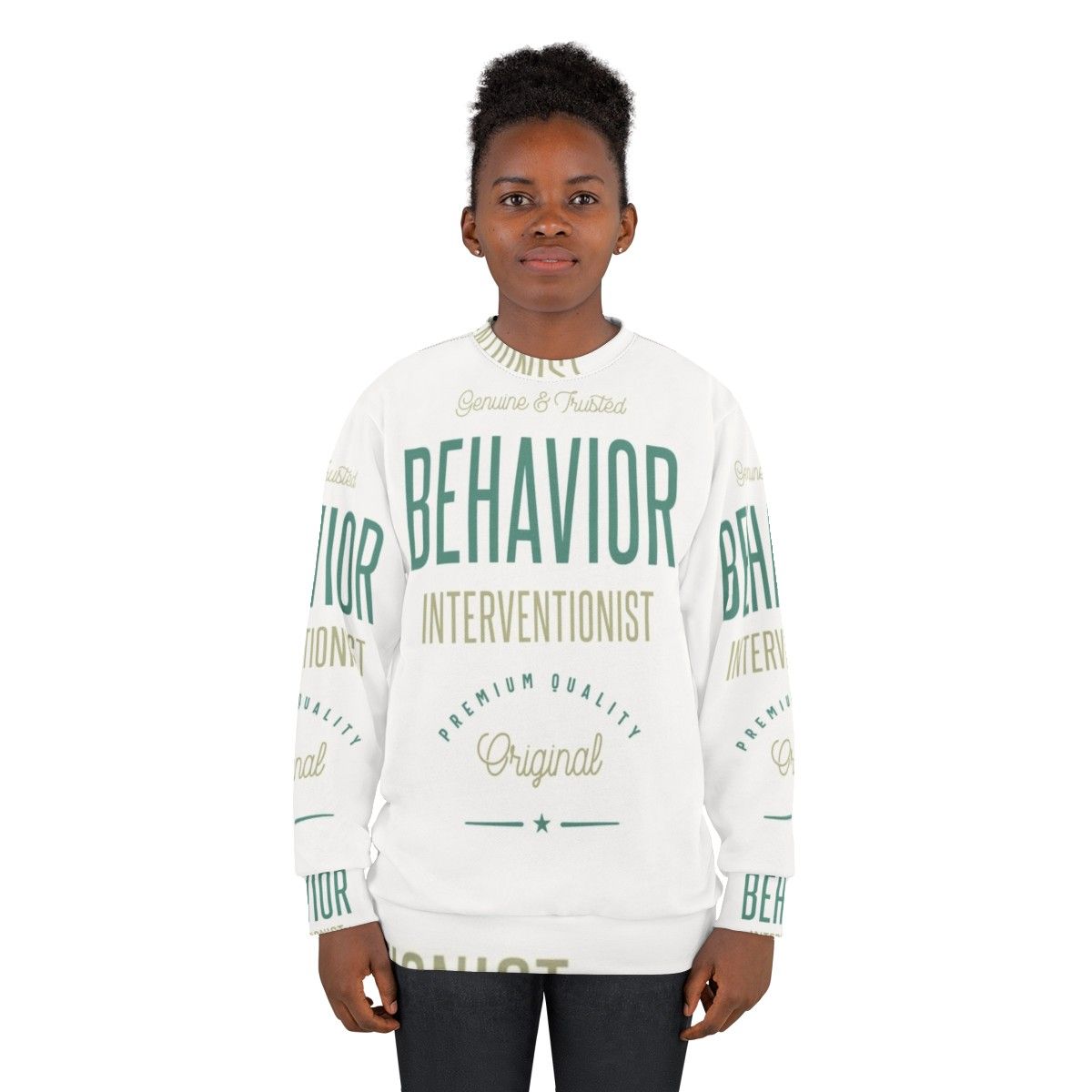 Behavior Interventionist Sweatshirt with psychology and occupational therapy focus - women