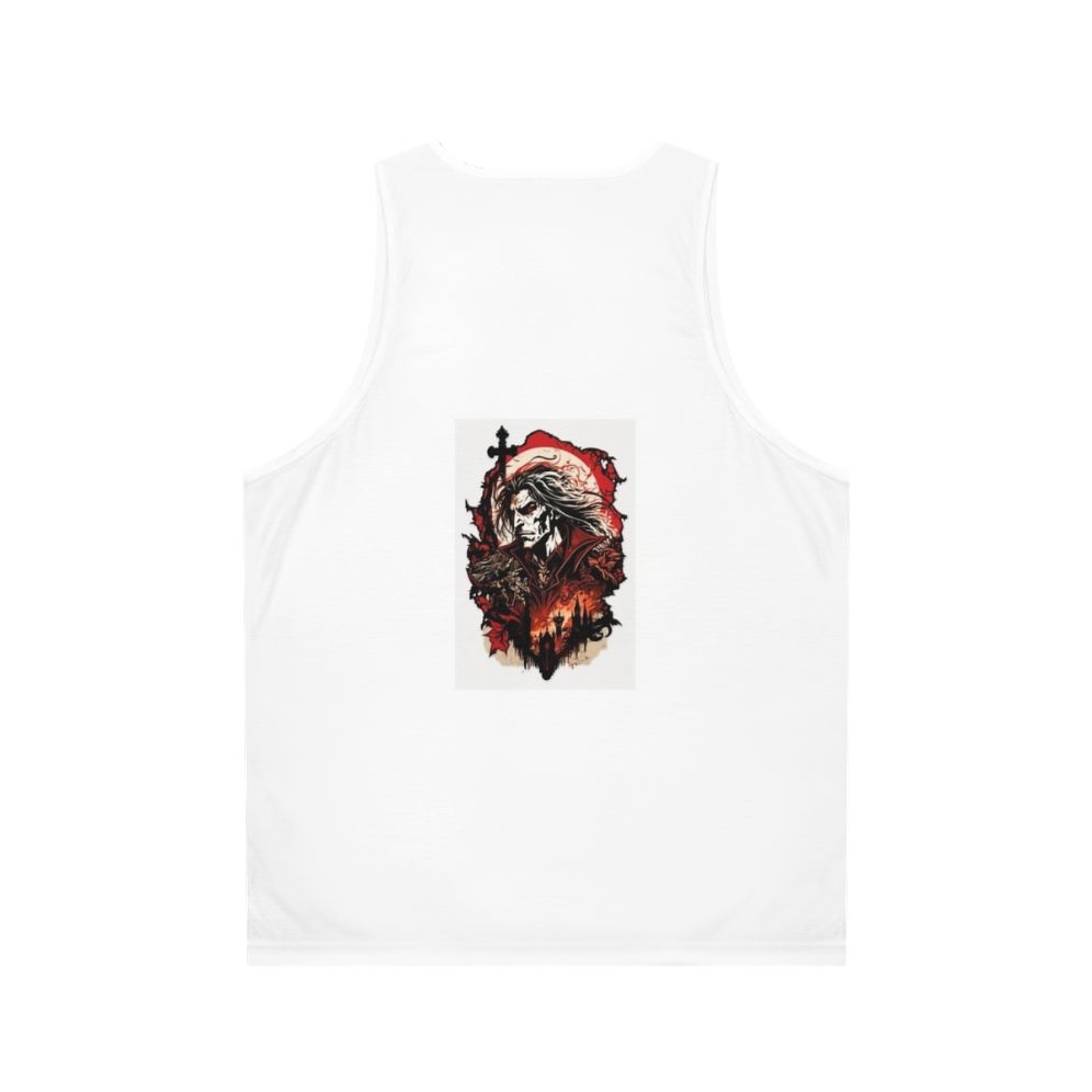 Dracula Castlevania horror gamer unisex tank top - Back