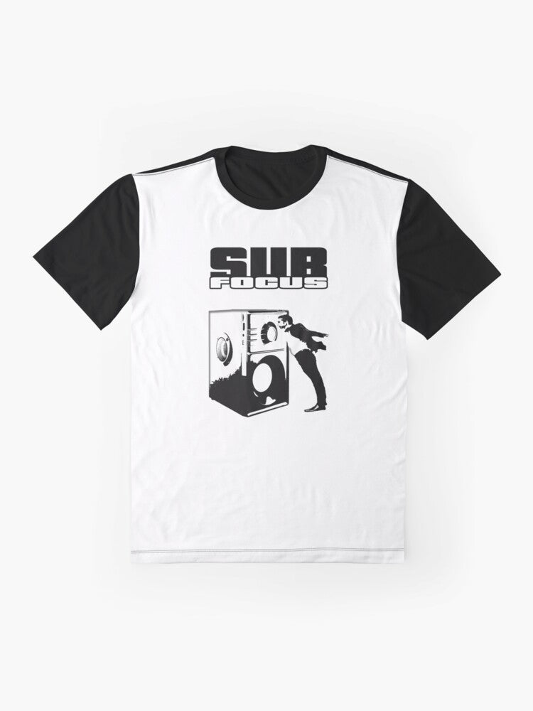 Drum and Bass Music Graphic T-Shirt by Sub Focus - Flat lay