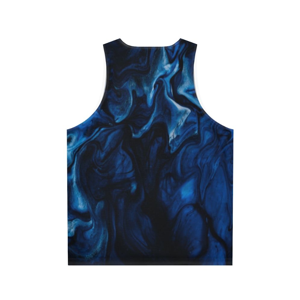 Abstract unisex tank top with nature-inspired design - Back