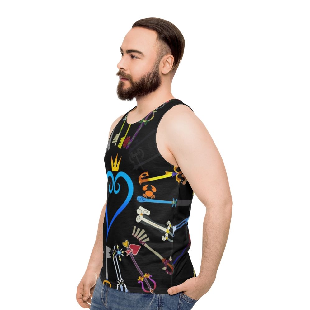 Kingdom Hearts Keyblade Unisex Tank Top - men side