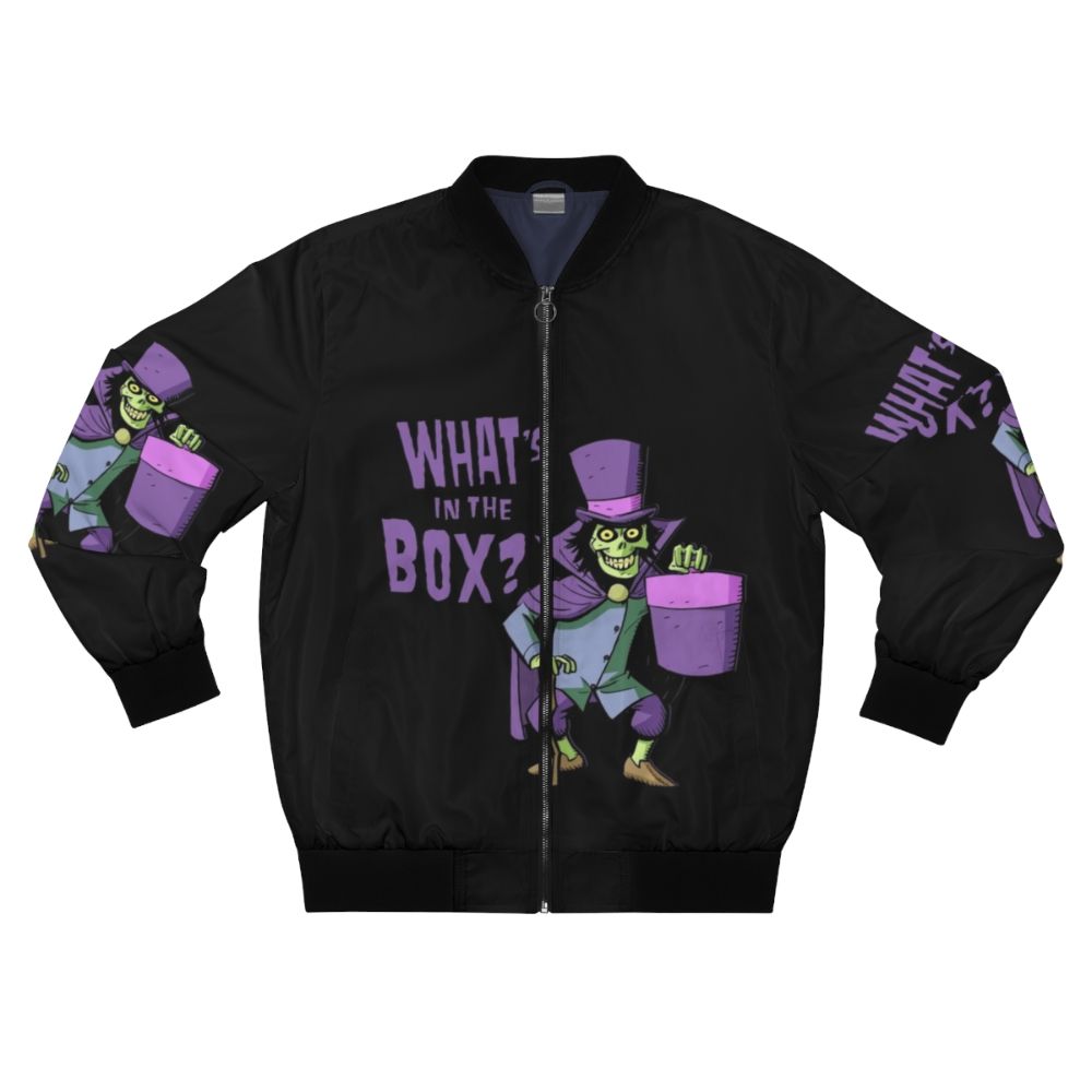 Haunted bomber jacket with a spooky ghost design