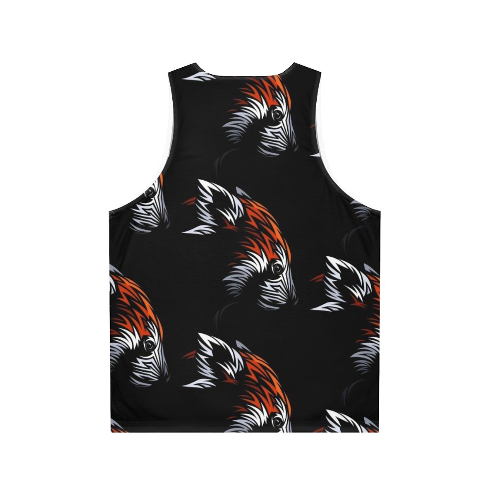 Tribal Red Panda Unisex Tank Top - Back