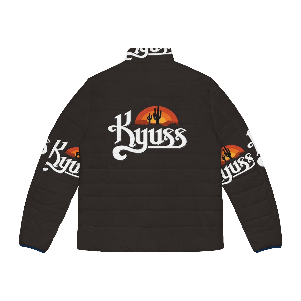 Kyuss stoner rock puffer jacket with band logo - Back