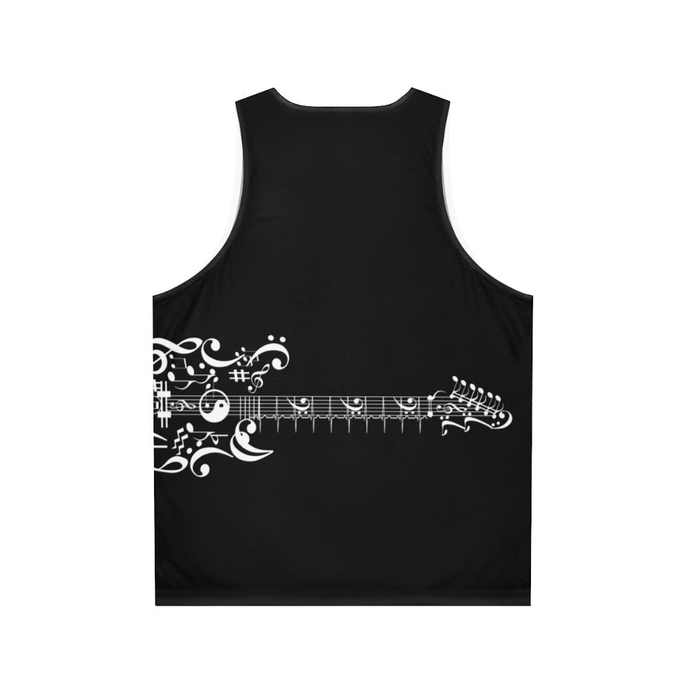 Unisex tank top with electric guitar design for music enthusiasts - Back