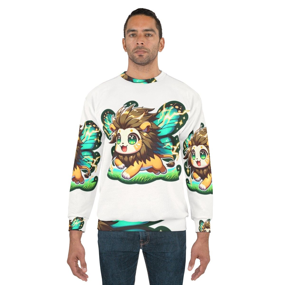 Legendary Electro Butterfly Lion Fantasy Sweatshirt - men