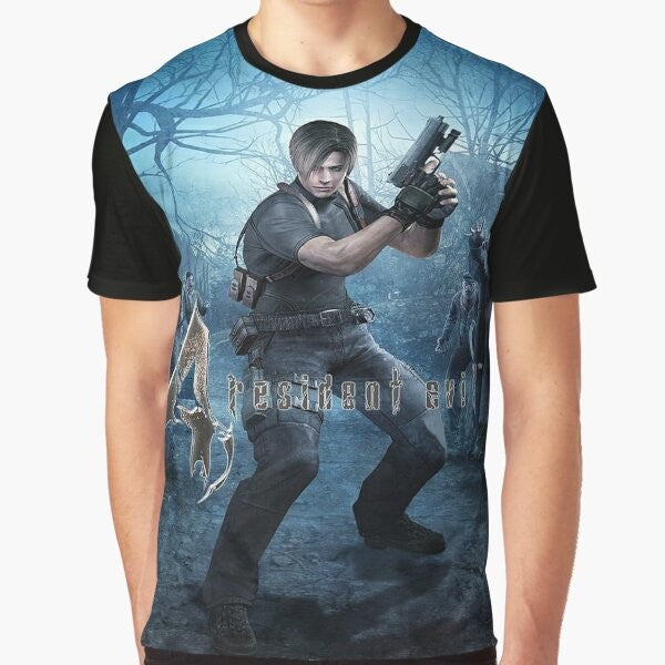 Resident Evil 4 Leon S. Kennedy graphic t-shirt design