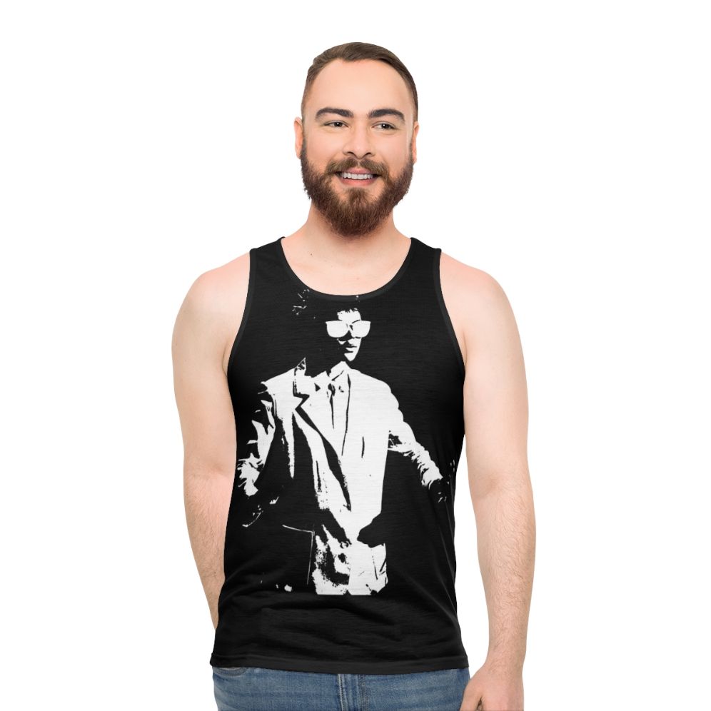 Big Science Unisex Tank Top featuring experimental music album art - men