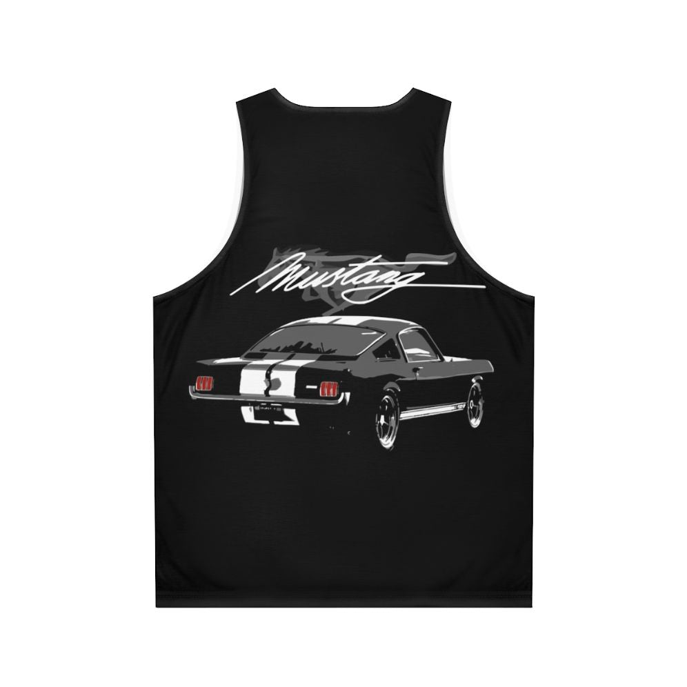 Retro 1965 Mustang Fastback Unisex Tank Top - Back