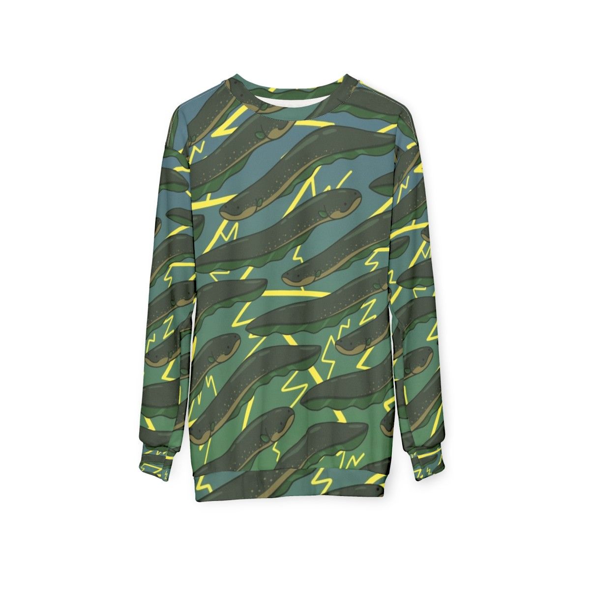 Electric eel pattern sweatshirt - hanging