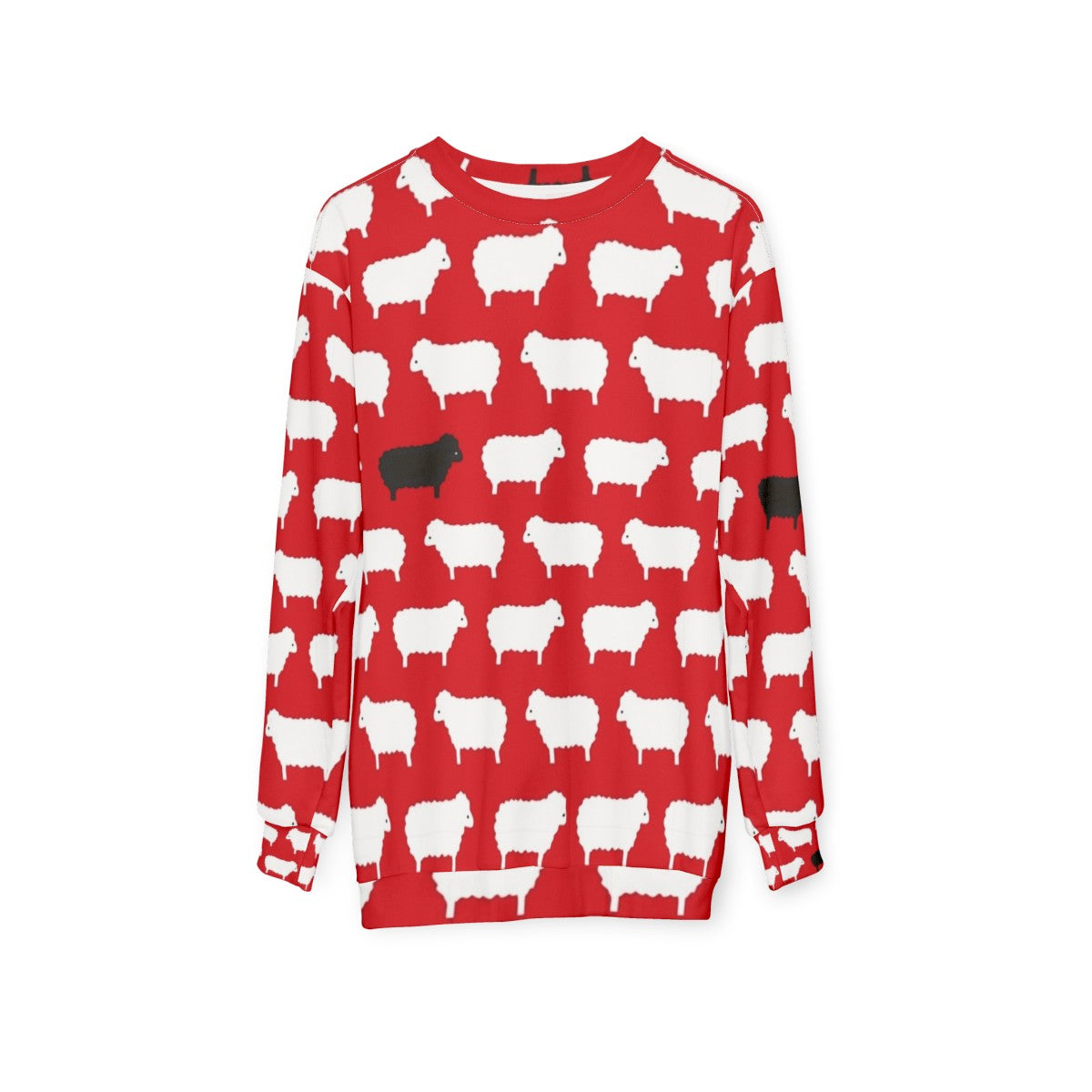 Black Sheep Pattern Sweatshirt - hanging