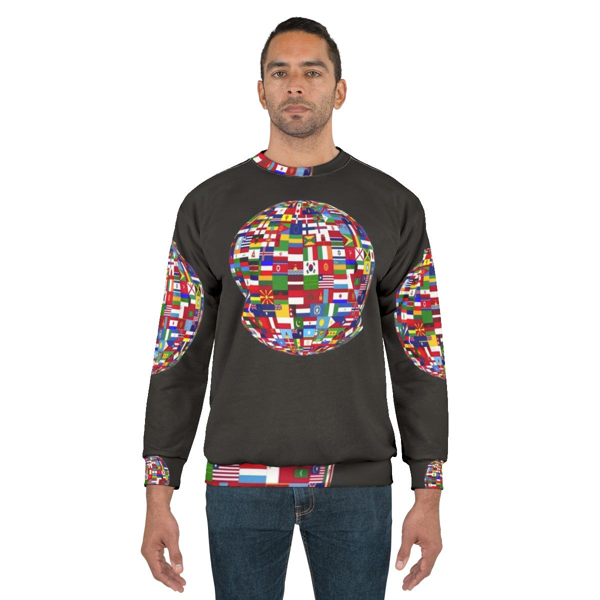 One Globe Sweatshirt - Celebrate our shared humanity and environmental responsibility - men