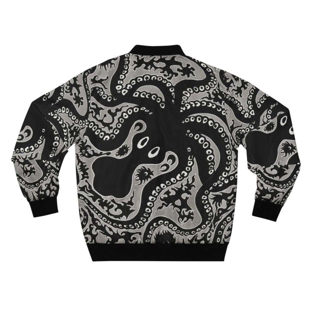 Octopus bomber jacket with a Minoan-inspired cephalopod design - Back