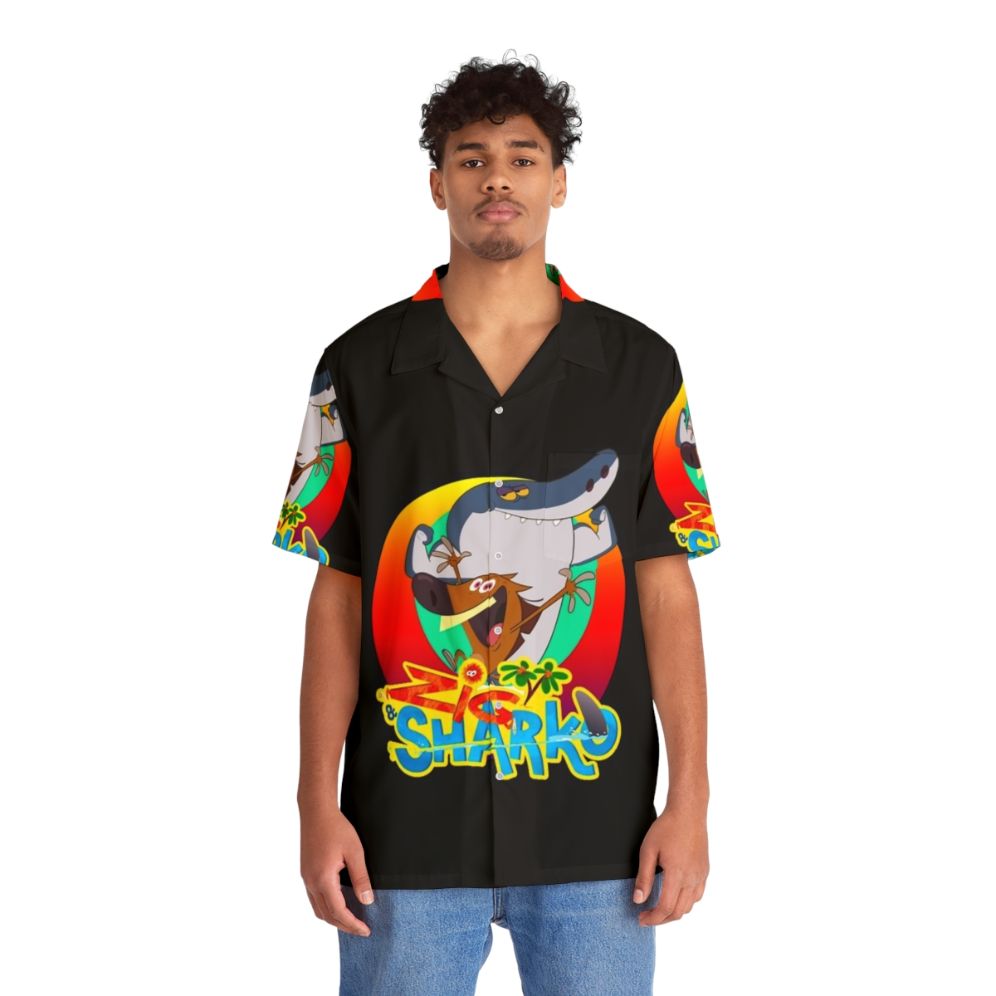 Zig and Sharko Games Hawaiian Shirt - People Front