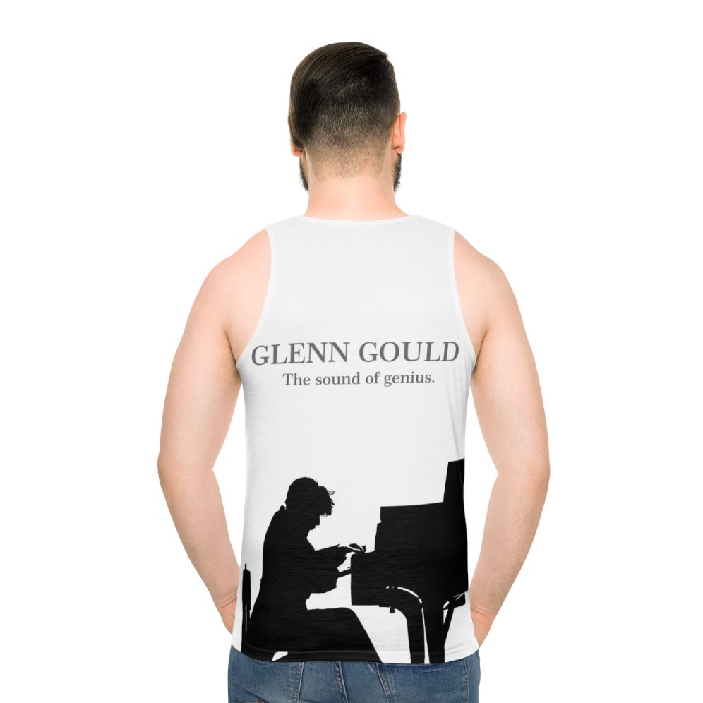 Glenn Gould The Pianist Piano Unisex Tank Top - men back