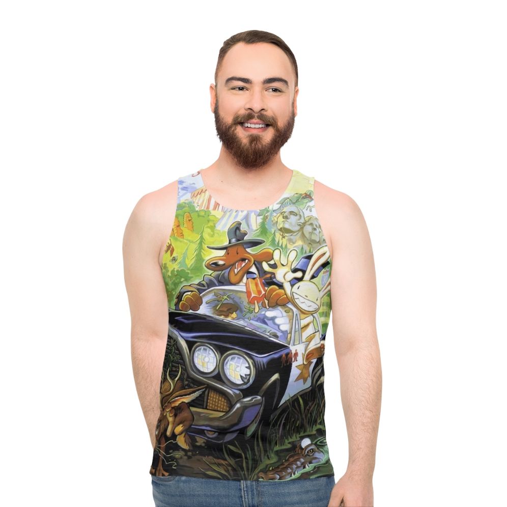 Retro gaming unisex hit the road tank top - men