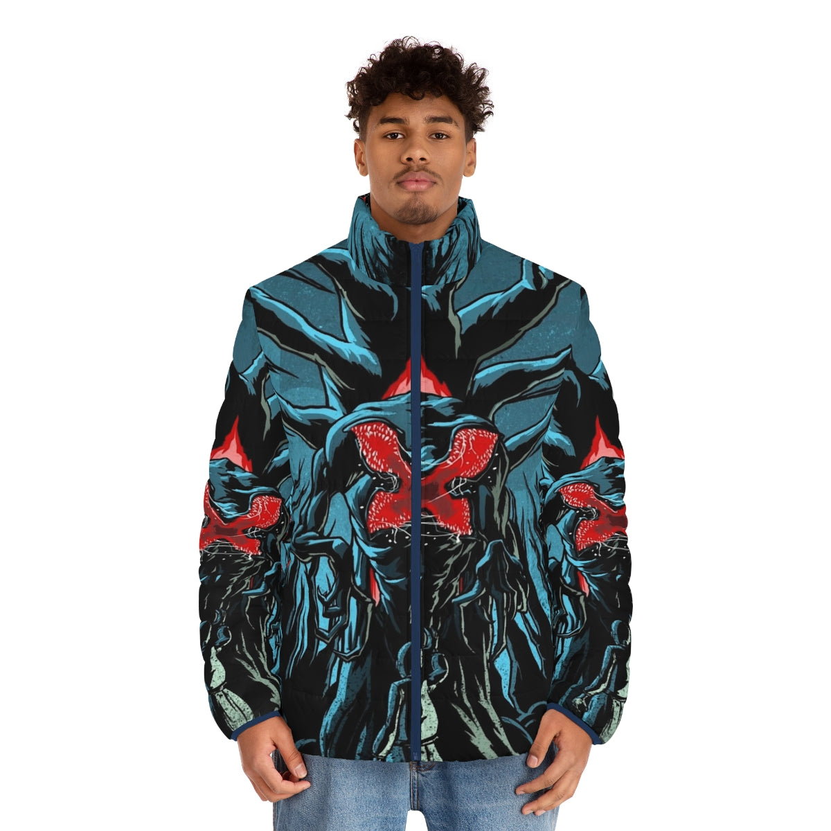 Demogorgon Puffer Jacket - Stranger Things Inspired Monster Coat - men front