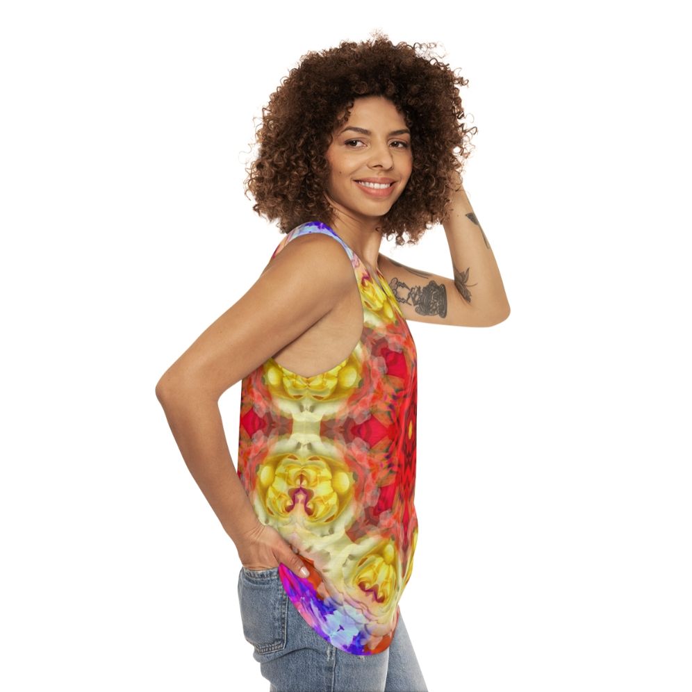 Spiritual rose unisex tank top - women side