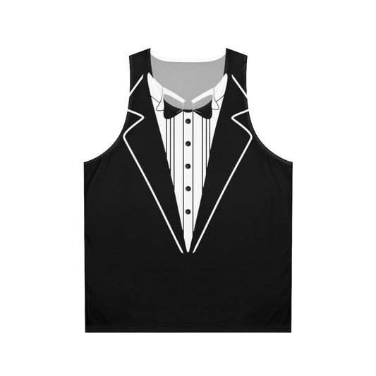 Tuxedo inspired unisex tank top