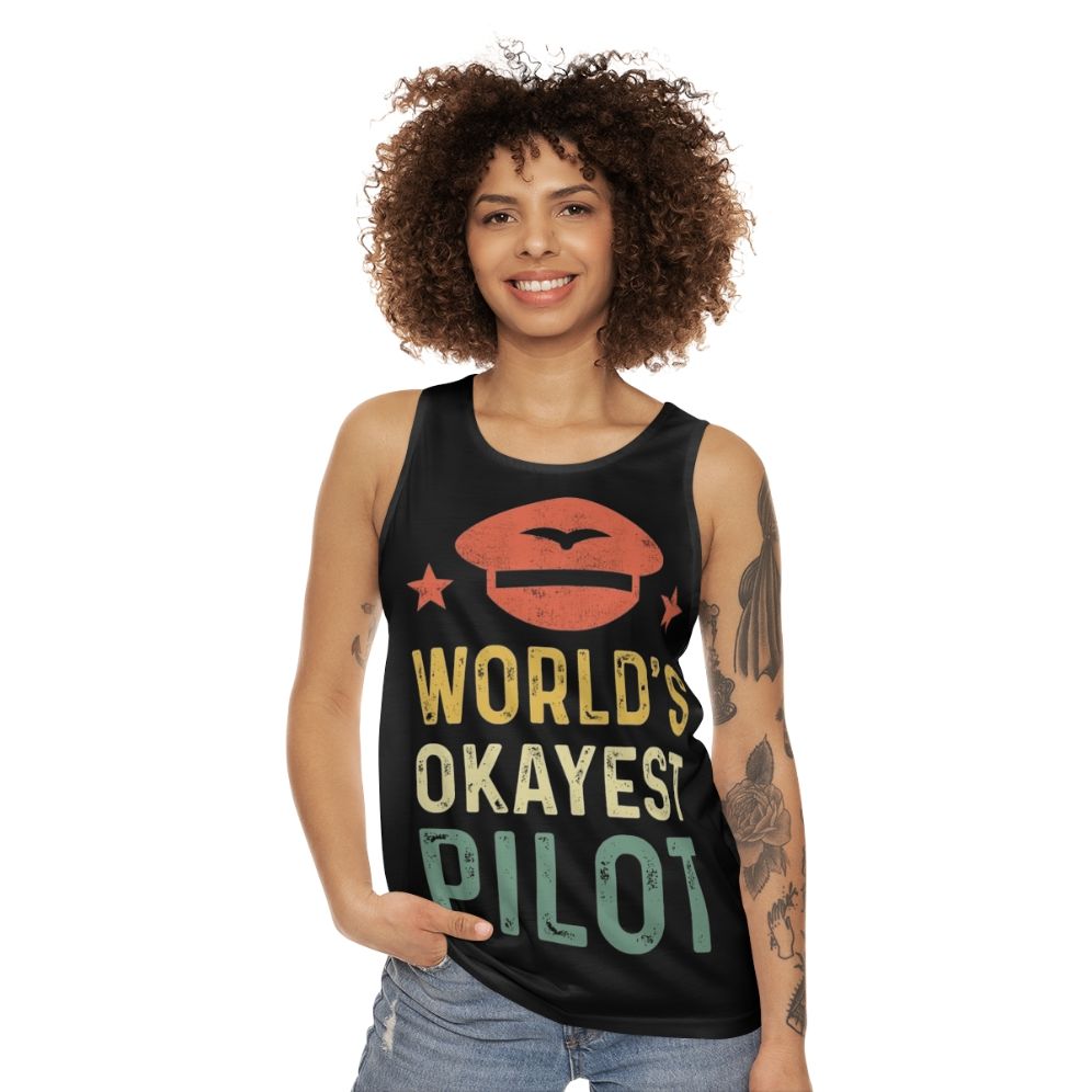 "Worlds Okayest Unisex Tank Top" - women