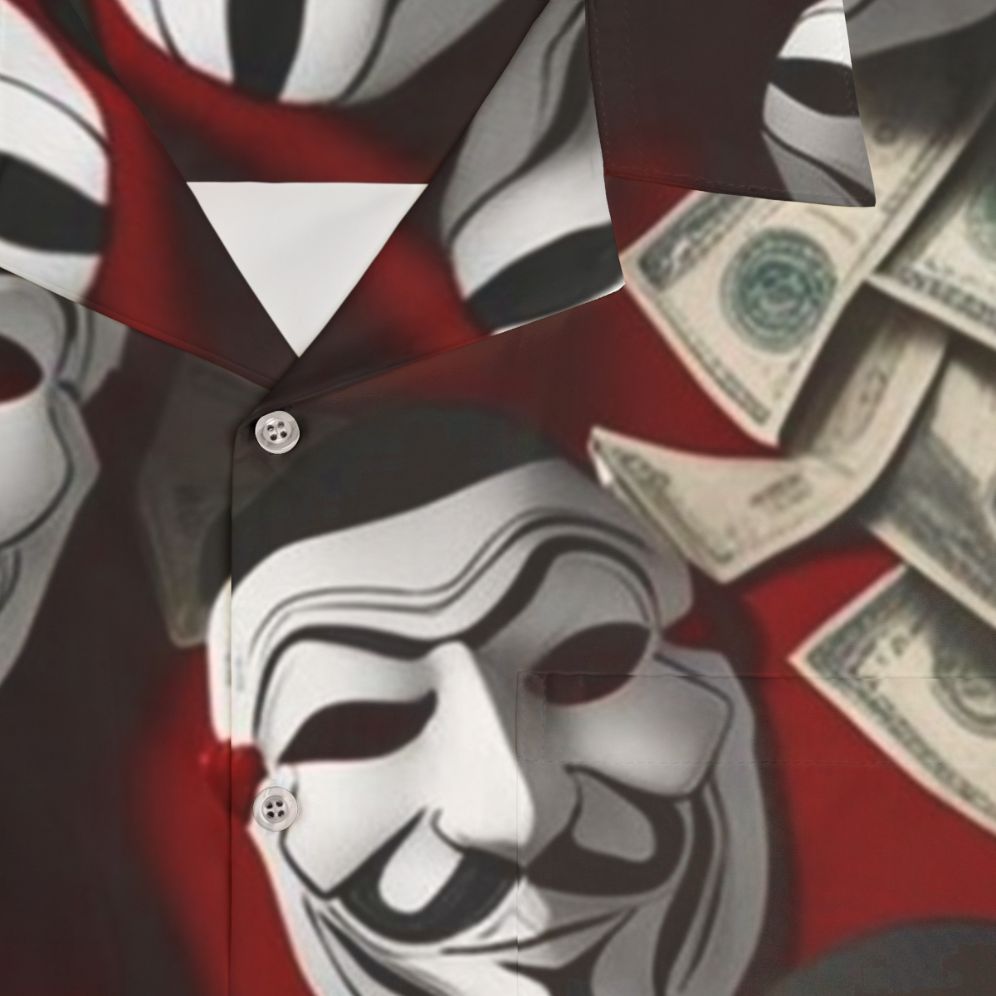 Money Heist La Casa De Papel Fan Art Hawaiian Shirt - Detail