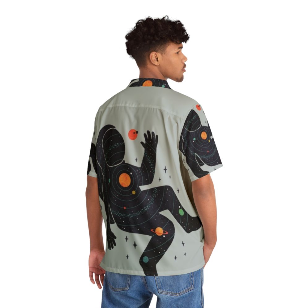 Cosmic Exploration Hawaiian Shirt with space-themed print - People Back