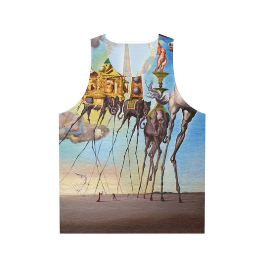 Unisex tank top with Salvador Dali's surrealist painting 'The Temptation of St. Anthony'