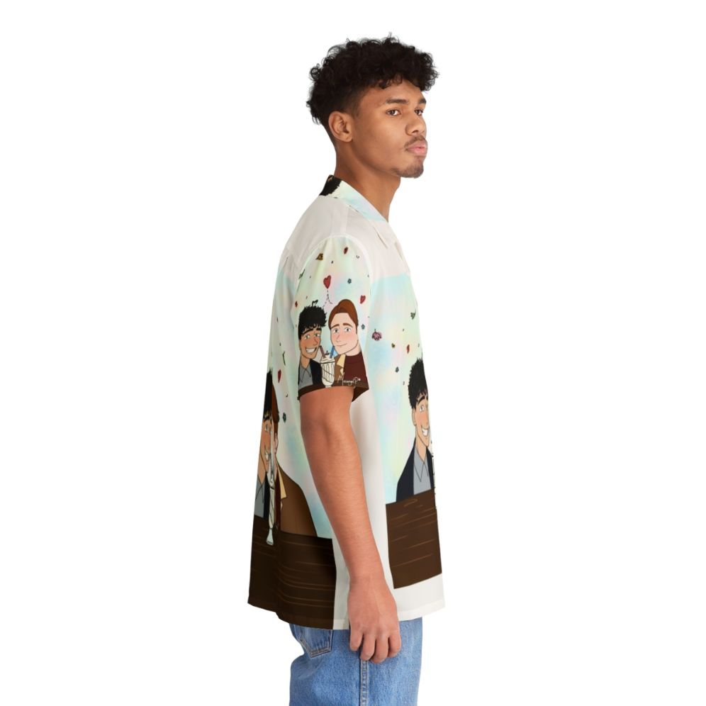 Heartstopper fanart Hawaiian shirt with vibrant anime-inspired design - People Pight