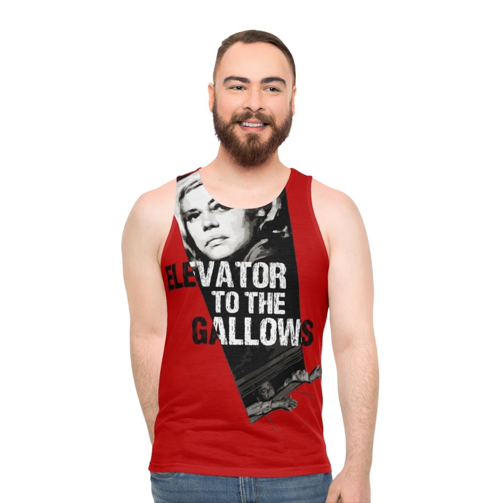 Unisex tank top featuring the classic French film 'Elevator to the Gallows' - men